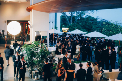 Guests mingling at Bob's Bar, Capella at the Eurekahedge Asian Hedge Fund Awards 2016